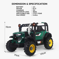 Buy Jammbo Tractor - Green  (Age 2-8)