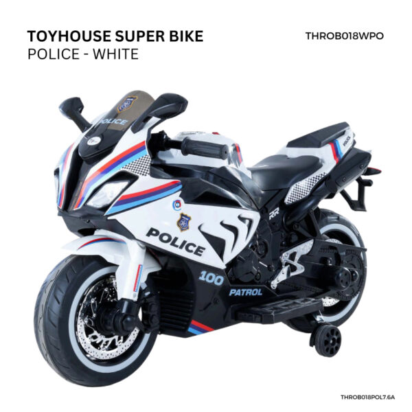 Toy House RR Big Key Start - Police White - (Age 2-10)