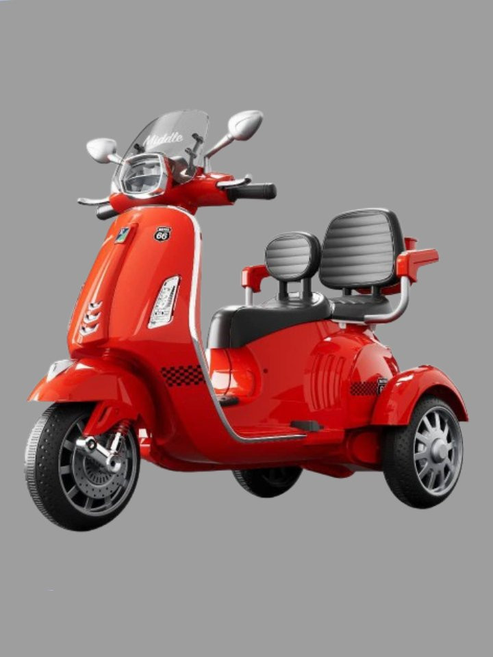 Vespa Scooter 2 Seater Big Size - Red (Age 2-8)