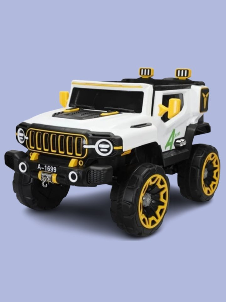A-1699 Big Jumbo 4X4 Jeep - White (Age 1-8)