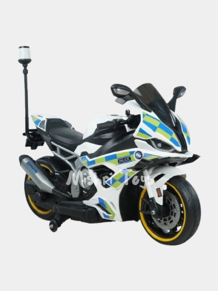 Toy House RR Big Digital Display With Key Start Bike - Police (Age 3-15)