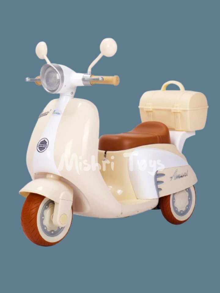 Jammbo Lambretta Scooter 3 Tyre - Cream (Age 2-6)