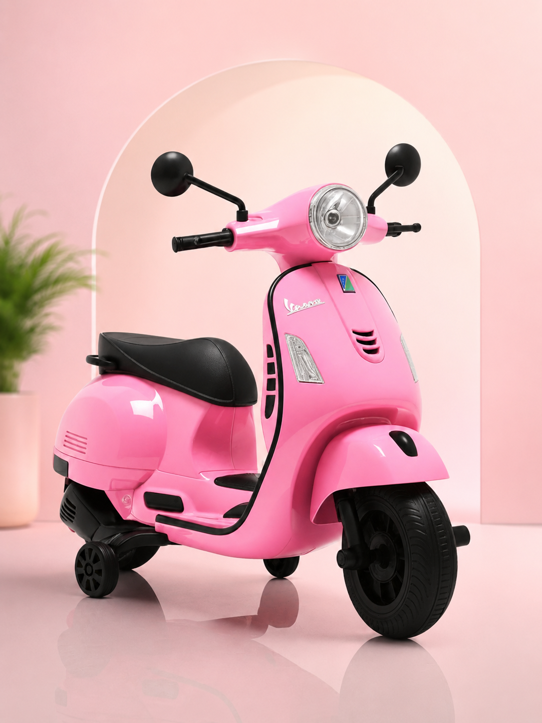 Vespa Scooter with Remote - Pink (Age 2-8)