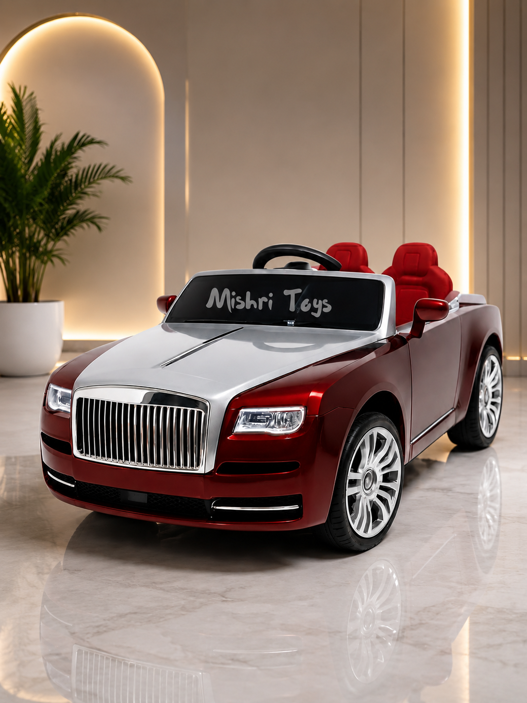 Kids Rolls Royce - Red (Age 1 - 7)