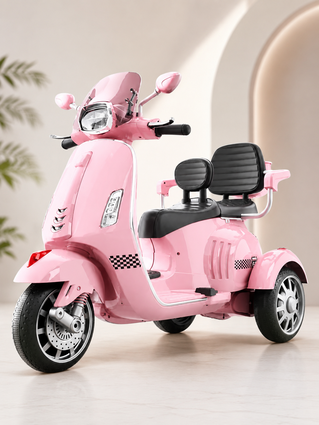 Vespa Scooter 2 Seater Big Size - Pink (Age 2-8)