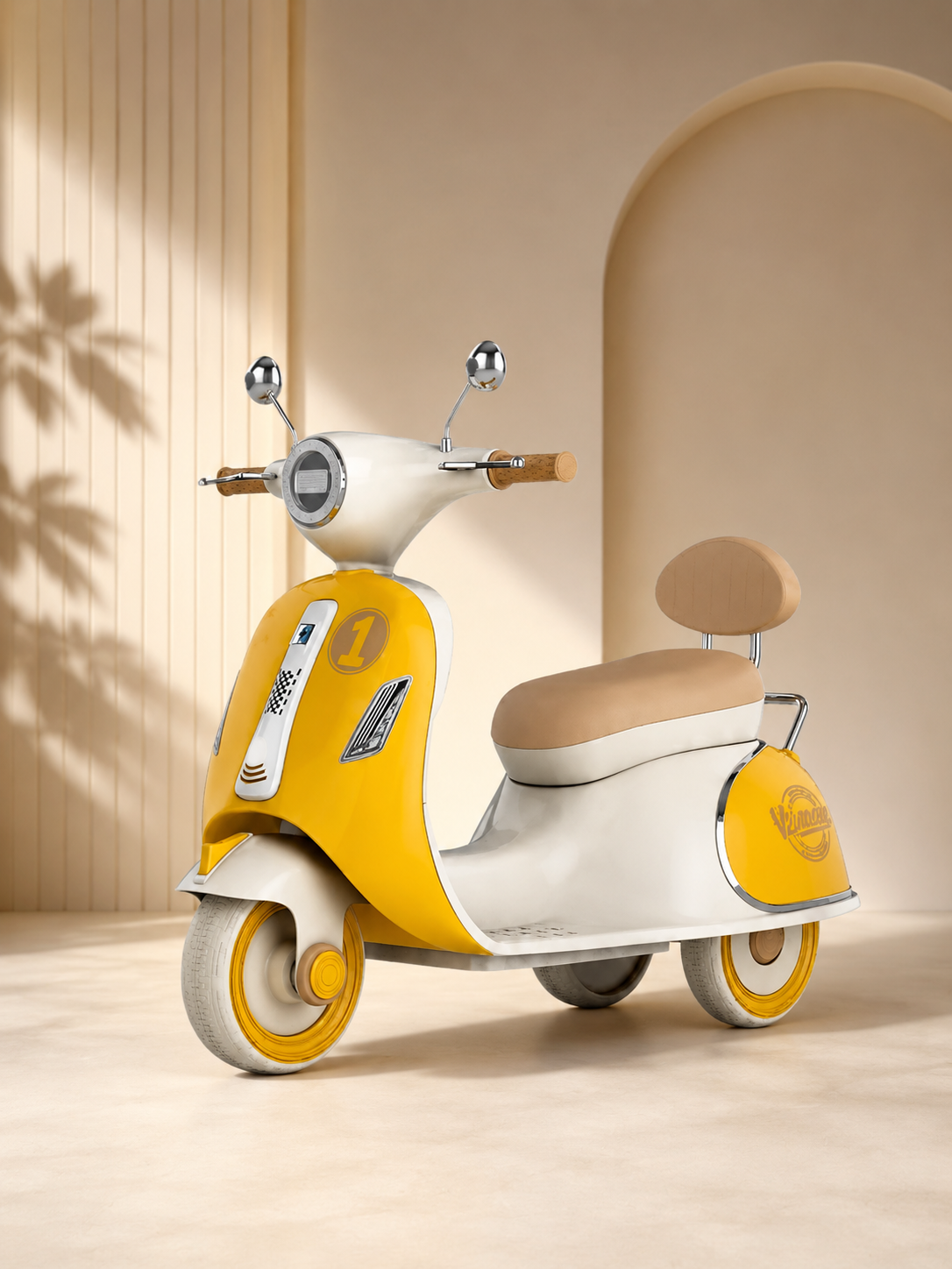 Toy House Vespa Scooty - Yellow (Age 2-6)