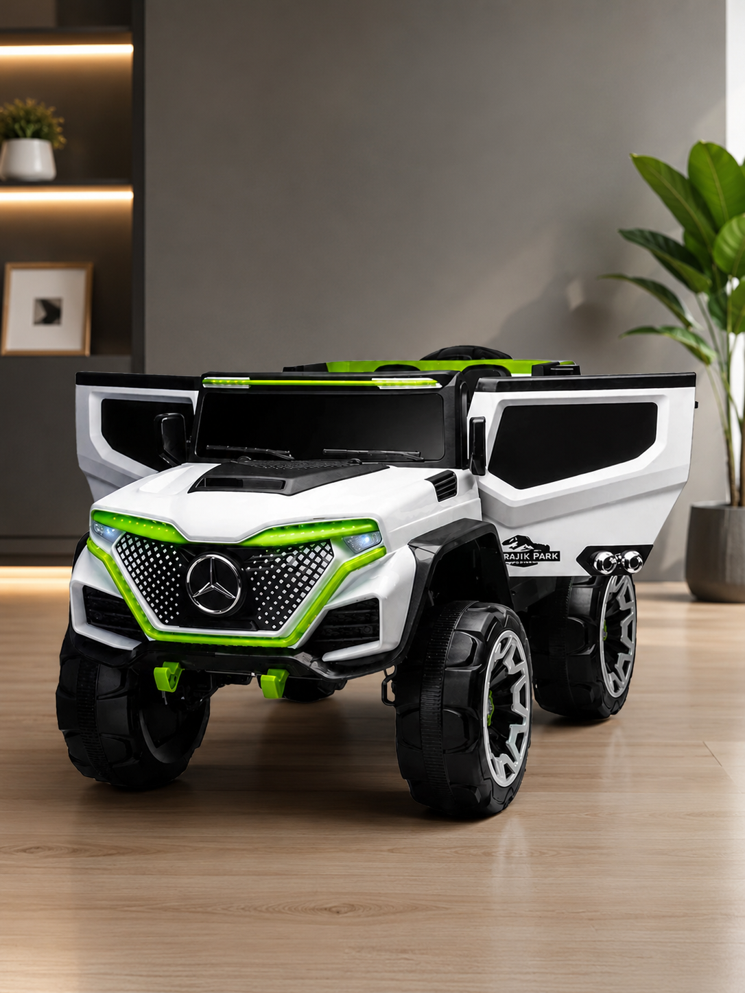 Jammbo Mercedes 4X4 Jeep - White (Age 1-8)