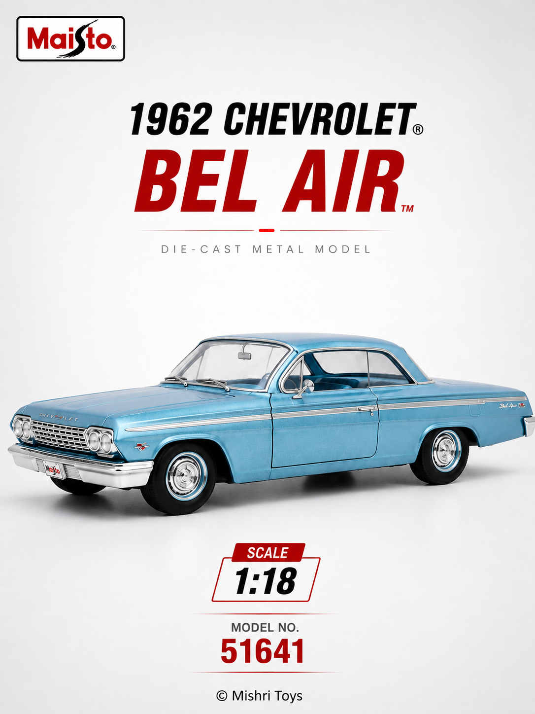 Maisto - 1962 Chevrolet BEL Air